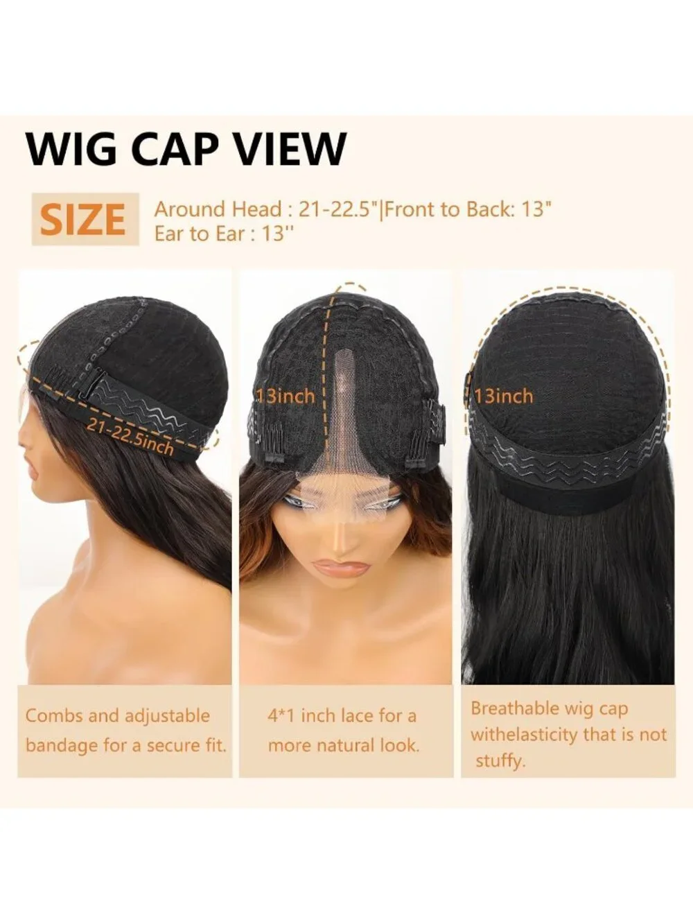 Women's White Lace Hairline 26 Inch Synthetic Heat Resistant Wavy Wigs - Picture 6 of 6